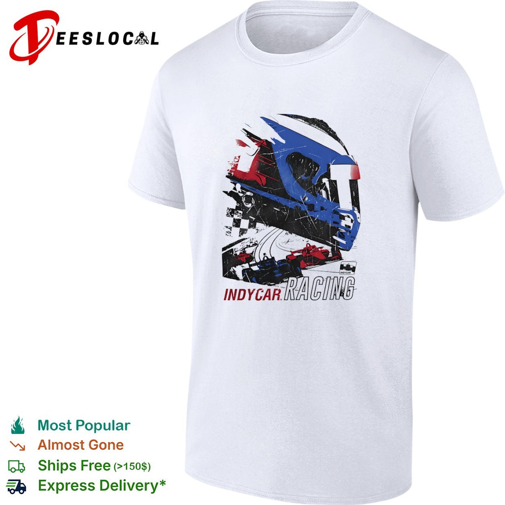 IndyCar Racing Helmet and Open Wheel Race Cars Shirt