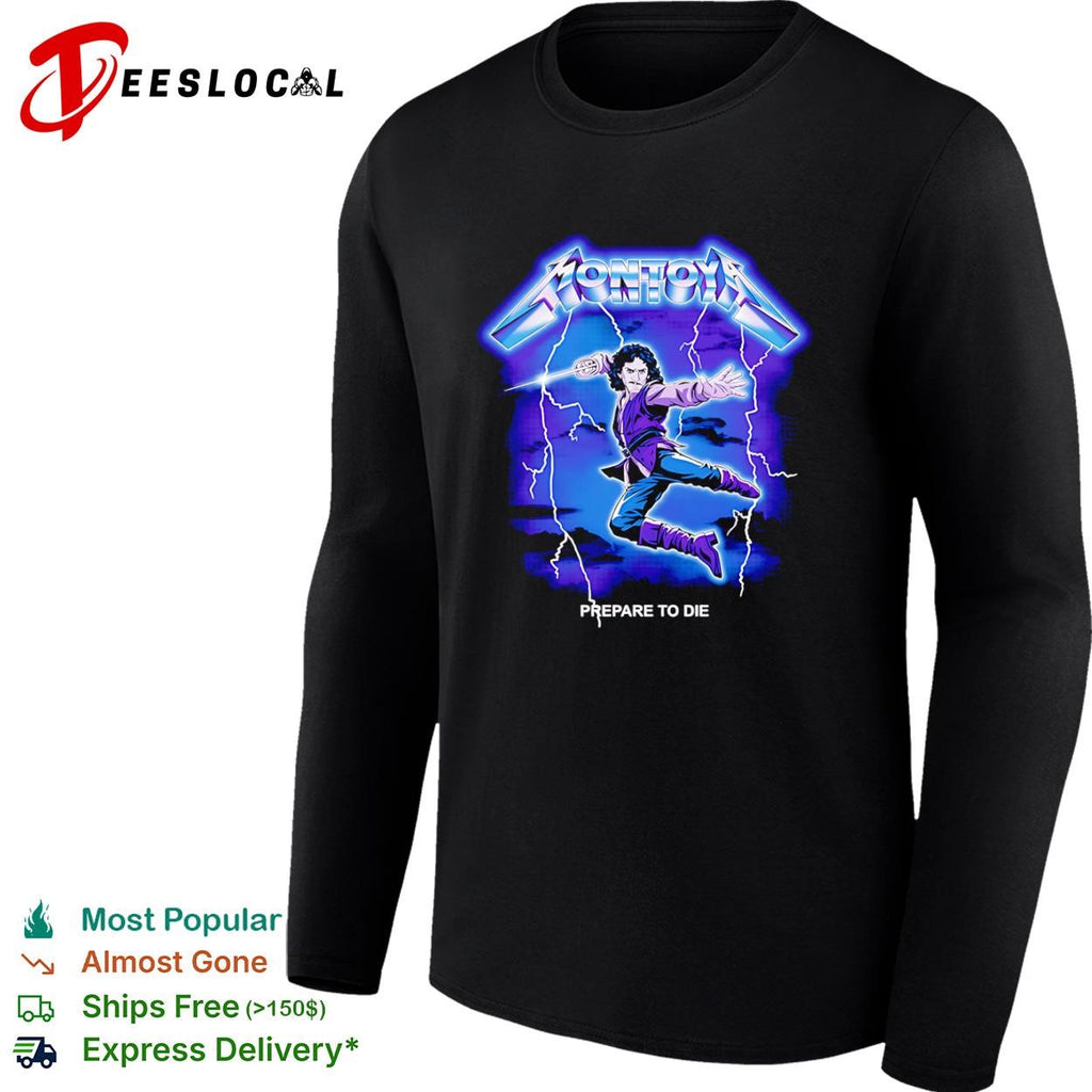 Inigo Montoya from The Princess Bride style of Metallica’s Ride the Lightning shirt