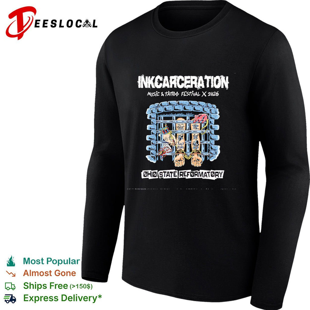 Inkcarceration 2026 Music and Tattoo Festival Ohio State Reformatory shirt