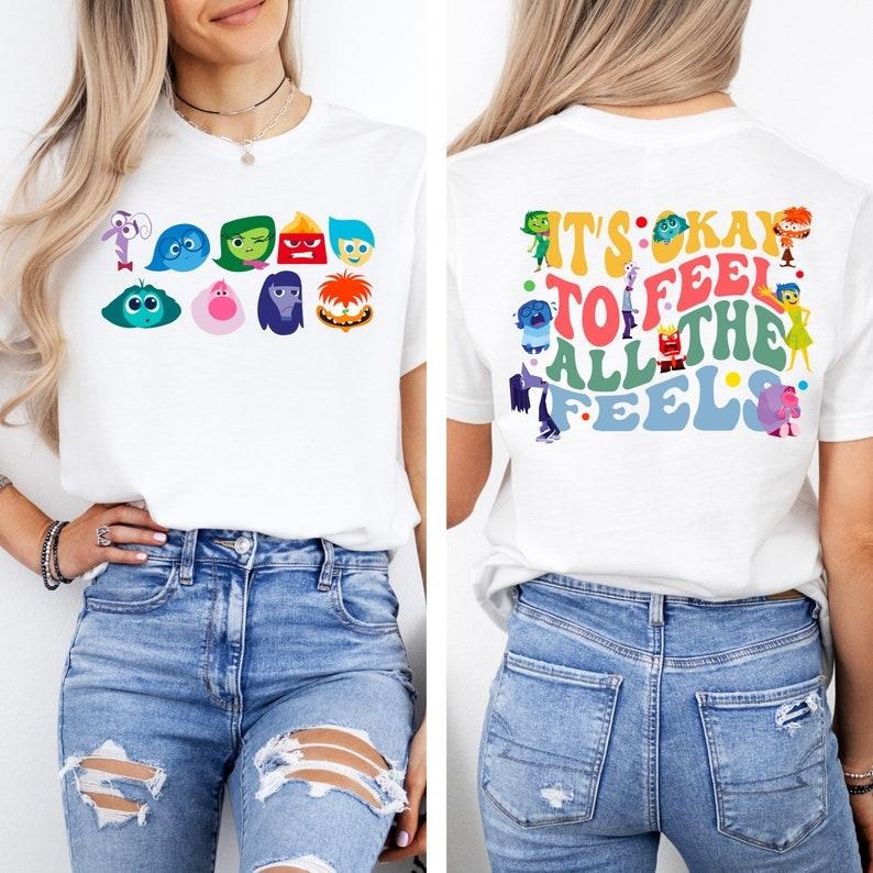 Inside Out It's Okay To Feel All The Feels Tshirt, Mental Health shirt, Inclusion Shirt, Speech Therapy Shirt, Para...