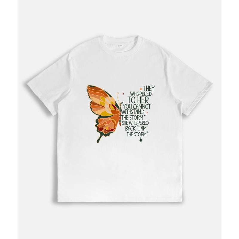 Inspiring and Empowering T - Shirt: Butterfly with Motivational Quote style 02 Hoodie Sweatshirt | PrintMintTees.com