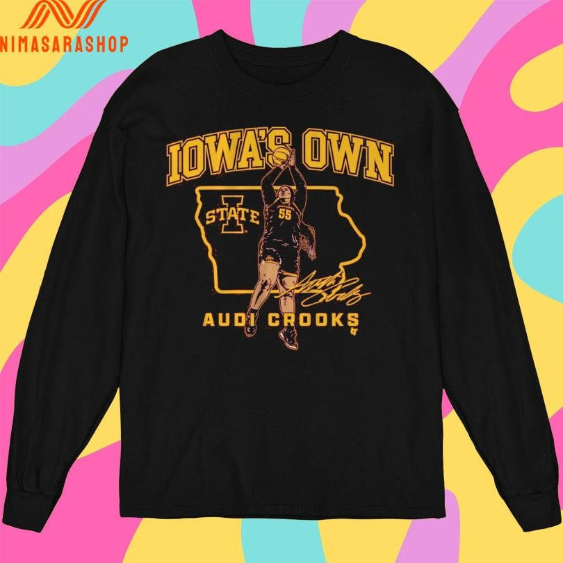 Iowa State Basketball Iowa’s Own Audi Crooks State Star Signature Shirts