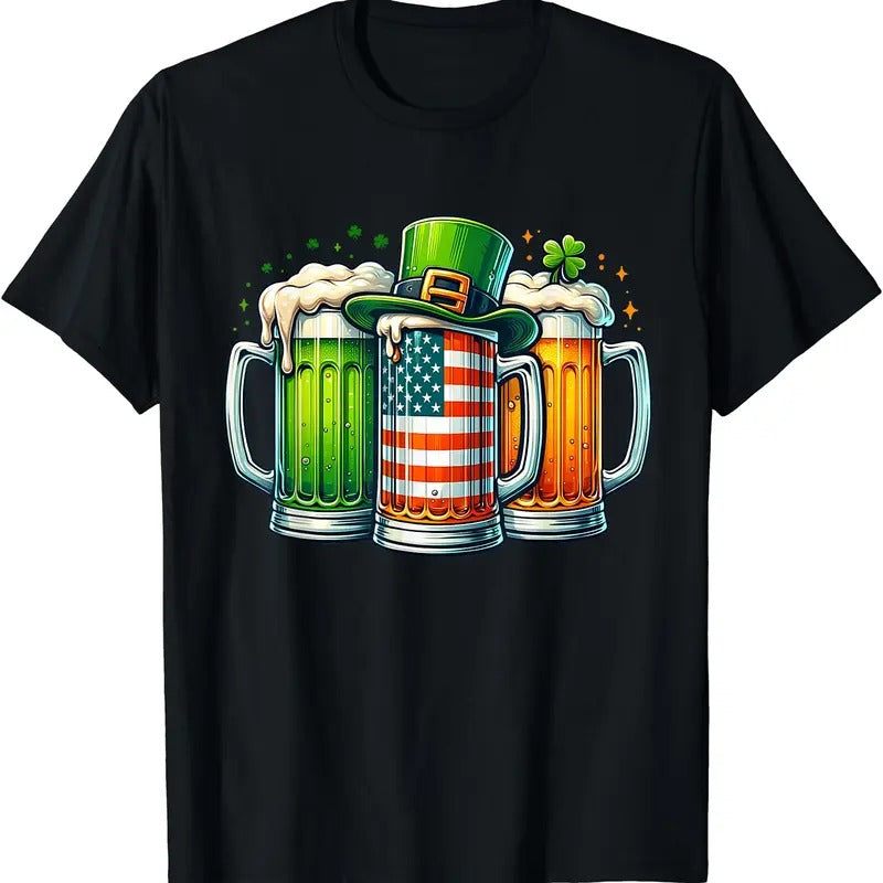 Irish Beer Ireland St Patricks Day Drinking Party Men Women T-Shirt | Unisex Cotton Tee, Short Sleeve, Crewneck, Size...