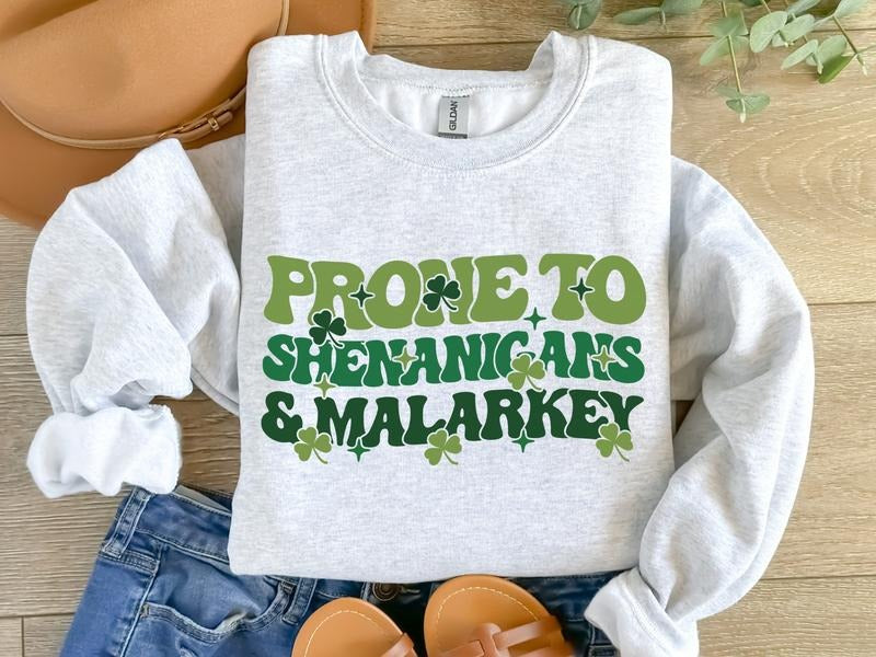 Irish Sweatshirt St Patricks Day Sweatshirt Irish Crewneck St Patricks Day Shirt Saint Patricks Day Elbow Patch Womens St...