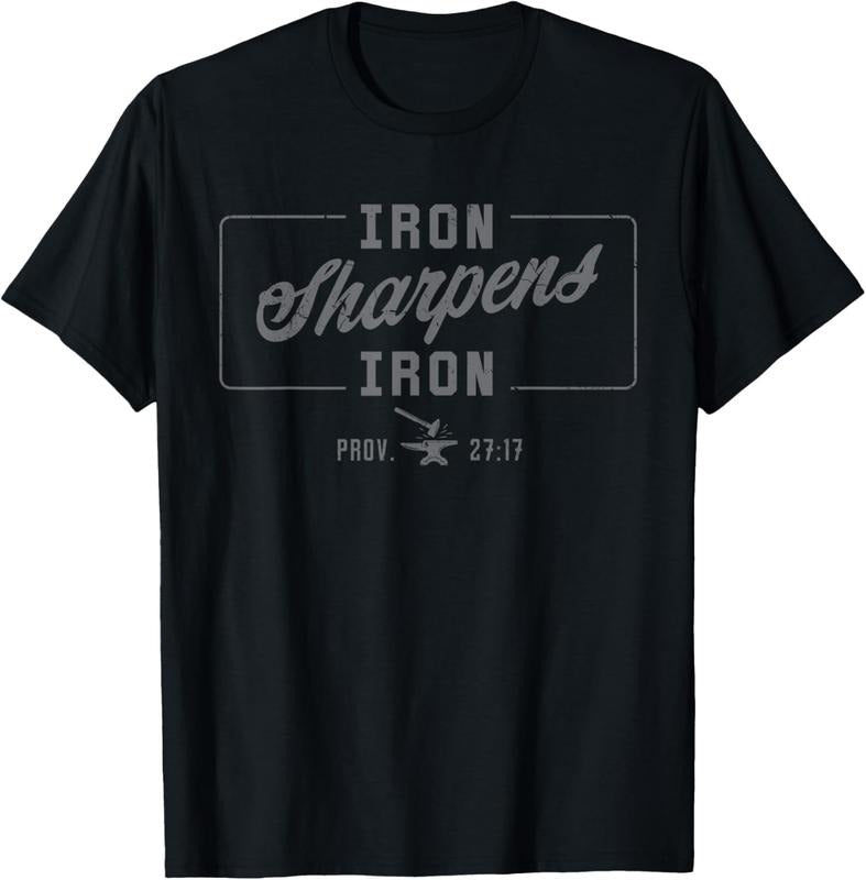 Iron Sharpens Iron Christian Men Bible Scripture Gym Workout T-Shirt Hoodie Sweatshirt | PrintMintTees.com