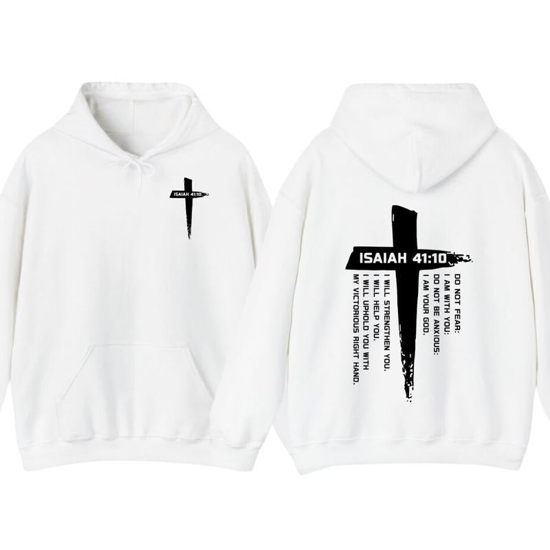 Isaiah 4110 Christian T-Shirt, Hoodie - Do Not Fear I Am With You Inspirational Bible Verse , Bold Cross Design ,...