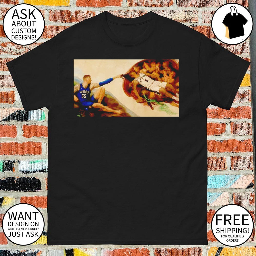 Isaiah Hartenstein Oklahoma City Thunder Stephon Castle San Antonio Spurs The Creation of Adam shirt