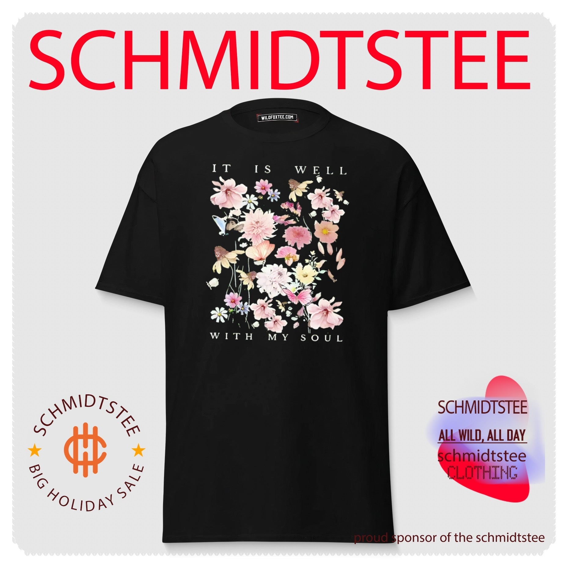 It is well with my soul graphic flowers shirt