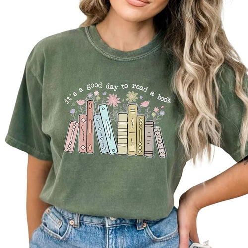 It's A Good Day To Read A Book Shirt, Reading Shirt, Back To School Shirt, Book Lover Graphic Printed T-Shirt, Teacher...