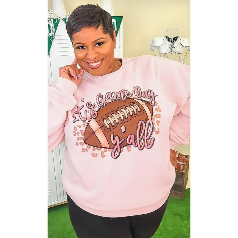 It's Game Day Y'all Graphic Sweatshirt Shirt Hoodie | PrintMintTees.com