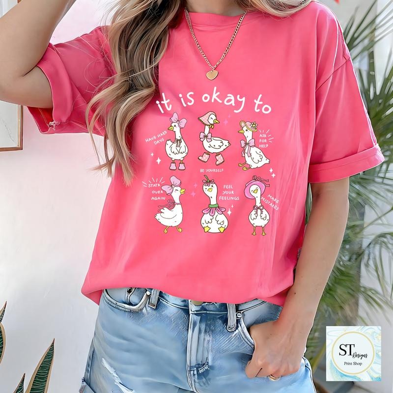 It's Ok To Goose T-Shirt - Casual  Print  Tee for Women Hoodie Sweatshirt | PrintMintTees.com