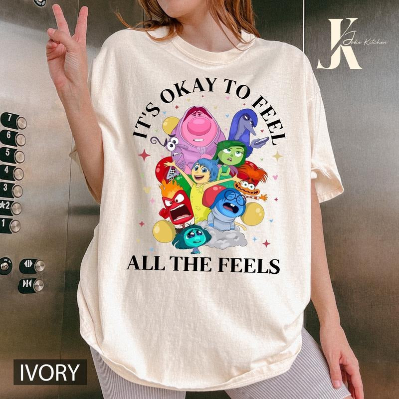 It's Okay To Feel All The Feels Shirt, Mental Health Matter Shirt, Emotional support shirt, Feelings shirt, Inside Out...