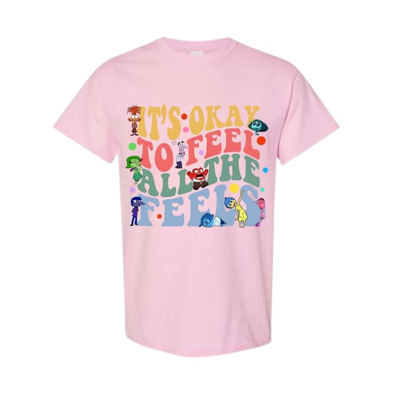It's Okay To Feel All The Feels Shirt, Mental Health Shirt, Inclusion Shirt, Full Color, Full Size Classic Cotton Hoodie...