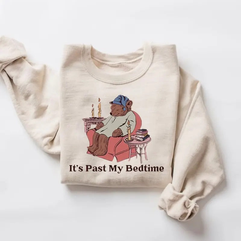 It's Past My Bedtime Shirt, Funny Sleppy Bear Shirt Hoodie Sweatshirt | PrintMintTees.com
