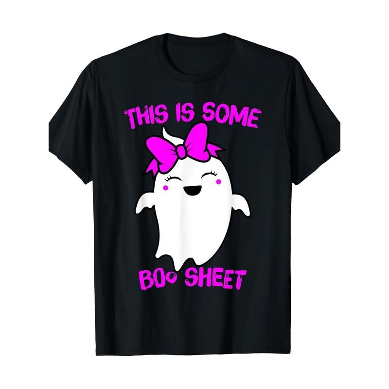 It's a funny man's T-shirt with a "Boo Sheet" Halloween ghost on it. Man's T-shirt Made in USA Hoodie Sweatshirt