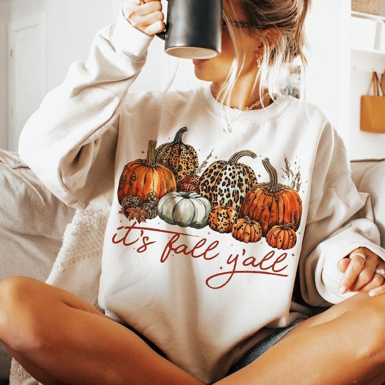 It's fall y'all Leopard Pumpkin Shirt, Fall Pumpkin Shirt, Fall Shirt Shirt, Trendy Sublimation Download, Fall Autumn...