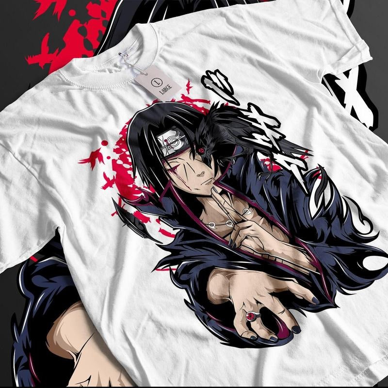 Itachi for fan shirt, Anime T-shirts, anime crewneck t-shirt, Menswear Top Underwear Man Tshirt Streetwear Tropical...