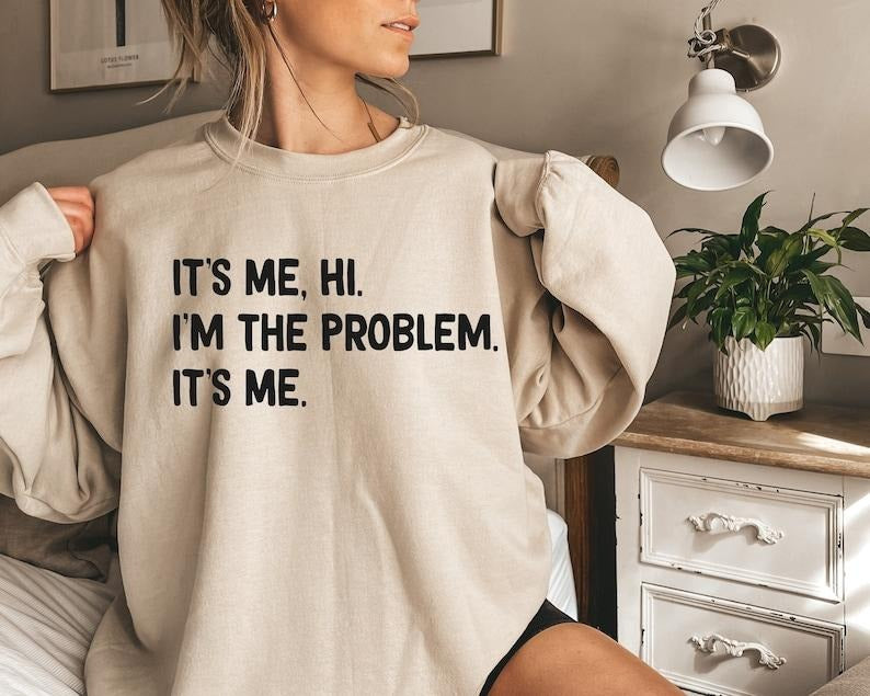 Its Me Hi I'm the Problem Black And White Book Spines  Hoodie and Sweater; T-shirt Sweatshirt | PrintMintTees.com