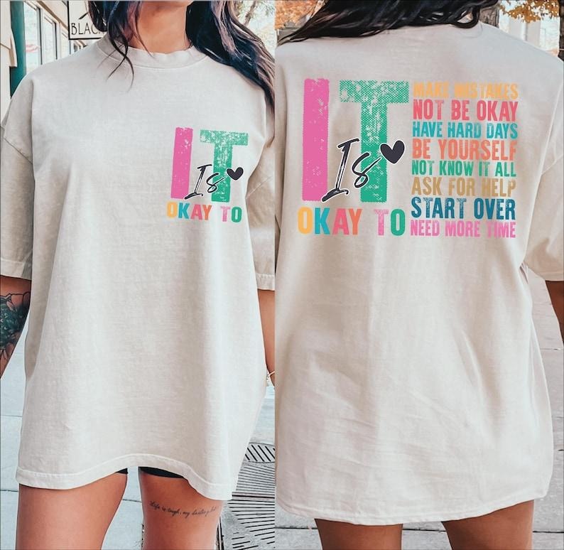 Its Okay To Make Mistakes T-Shirt Perfect Gift For Mental Health Awareness Therapy Support Hoodie Sweatshirt