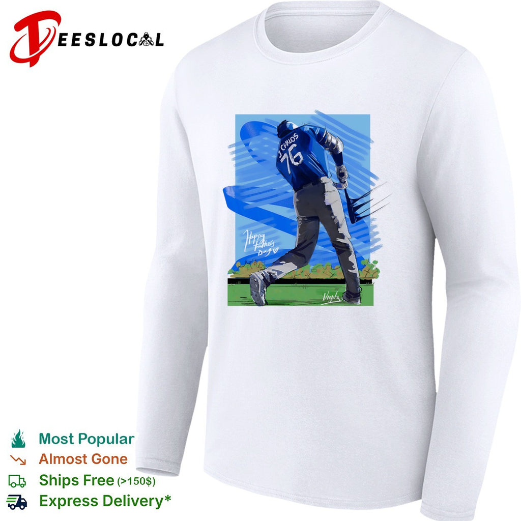 J Carlos 76 Happy Fathers Day Baseball Player Team Sport shirt