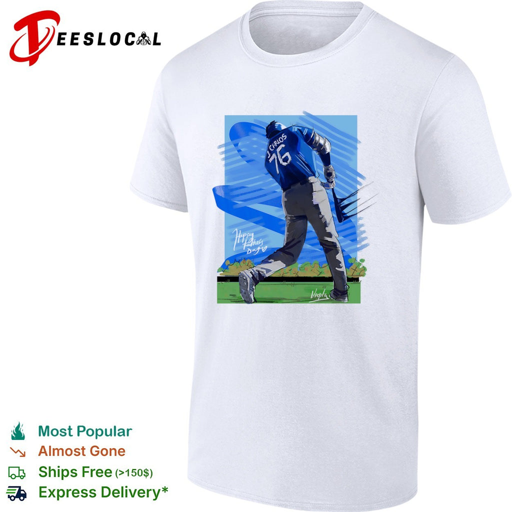 J Carlos 76 Happy Fathers Day Baseball Player Team Sport shirt