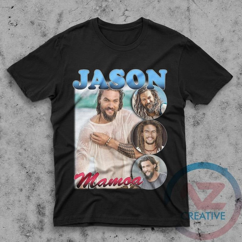 JASON MOMOA Vintage 90s Unisex T-Shirt New Birthday Gift Sweatshirt Cotton Hoodie. | PrintMintTees.com