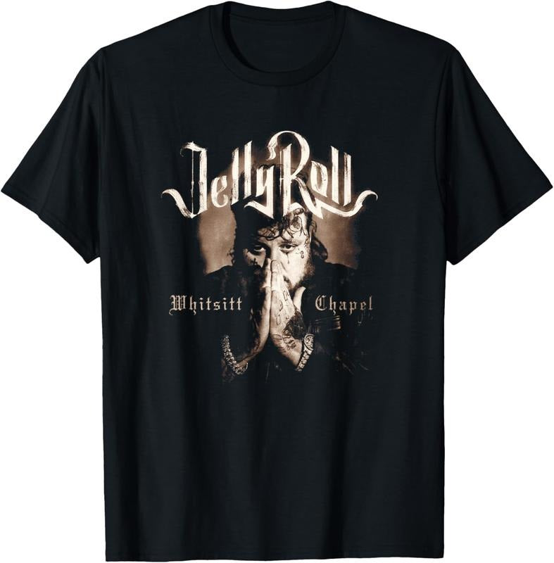 JR Whitsitt Chapel Rapper Hip Hop Concert Music Printed Front & Back Menswear Top Shirt Hoodie Sweatshirt