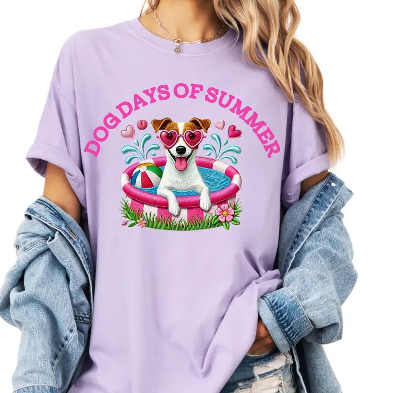 Jack Russel Dog Days of Summer Shirt ~ Unisex Apparel Relaxed Fit Printed In The USA Clothing Womenswear Casual Comfort...