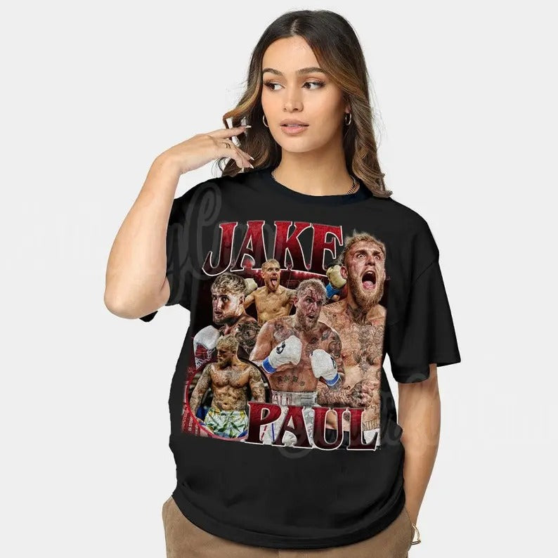 Jake Paul Shirt Vintage 90s Design Retro Bootleg Gift Fans Tshirt Movie Series Characters Tshirt Homage Classic Graphic...