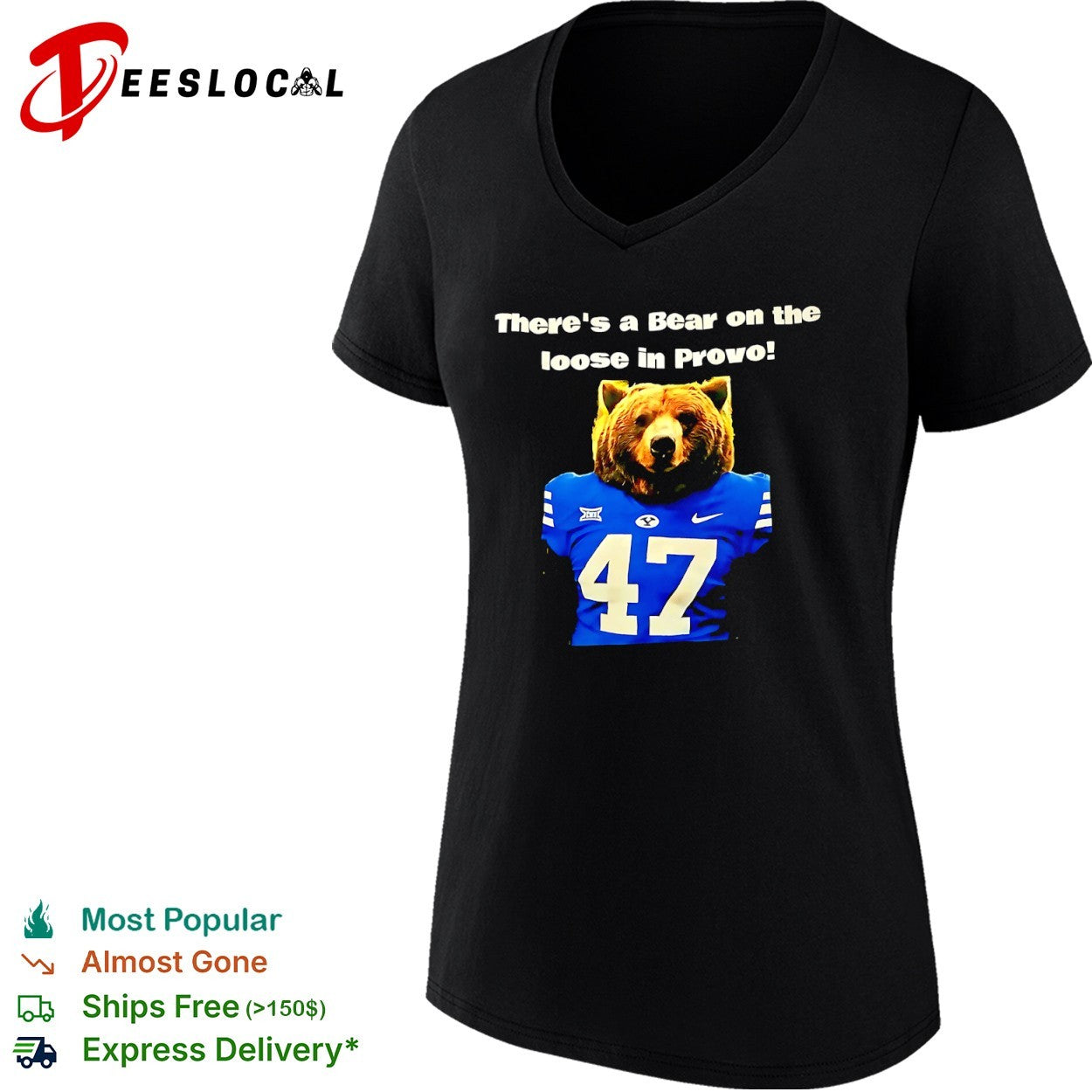 Jakob Robinson BYU Cougars Big 12 There is a Bear on the loose in Provo shirt