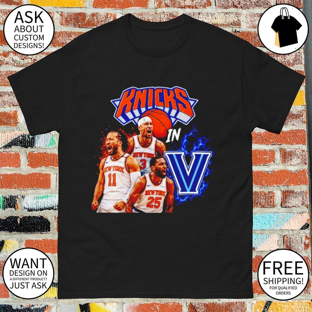 Jalen Brunson Josh Hart Mikal Bridges Knicks in V New York basketball jersey shirt