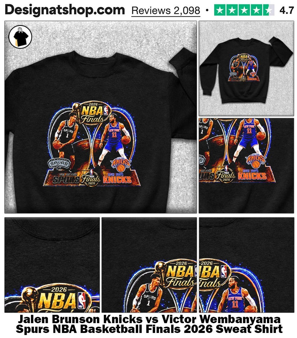 Jalen Brunson Knicks vs Victor Wembanyama Spurs NBA Basketball Finals 2026 shirt