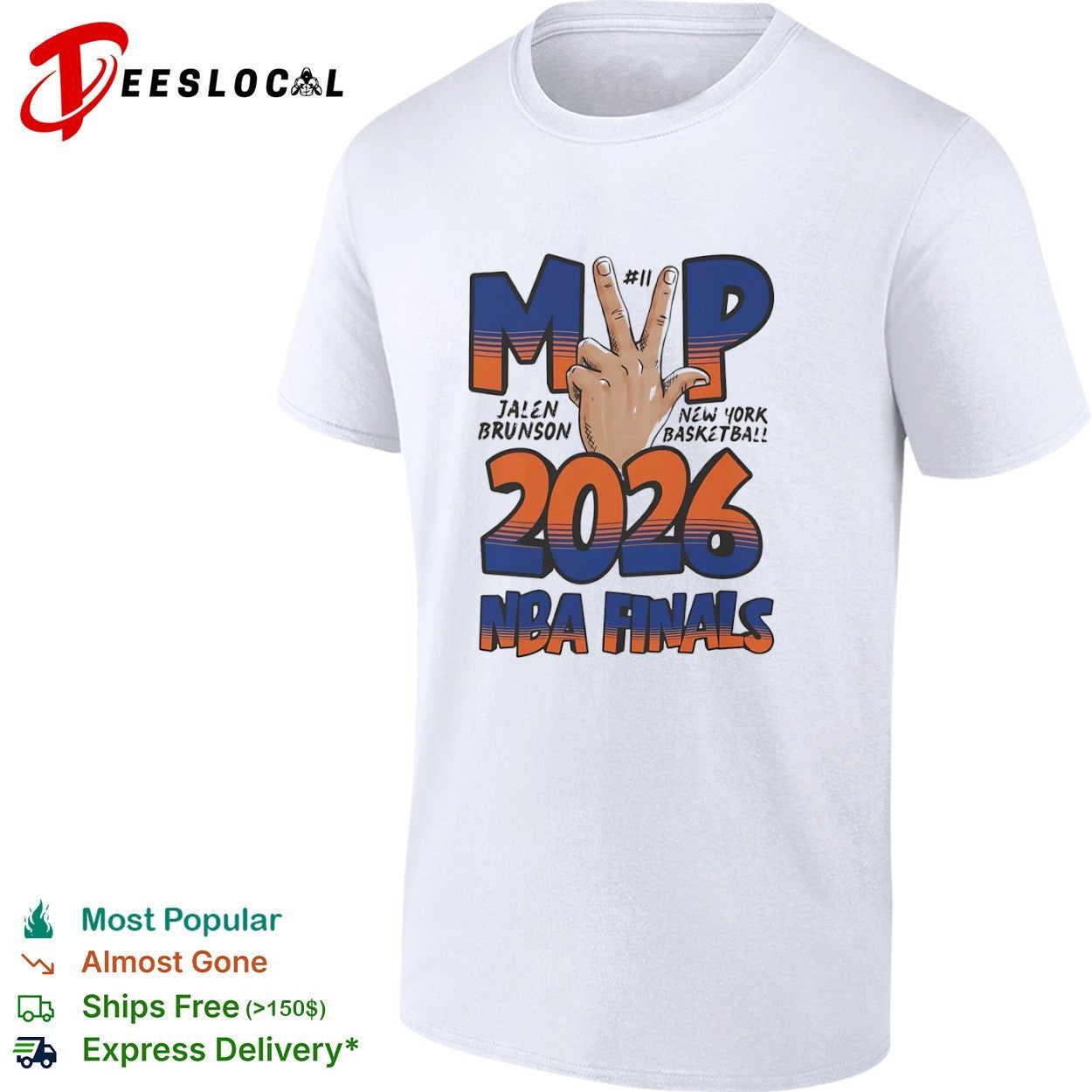 Jalen Brunson New York Basketball MVP 2026 NBA Finals shirt