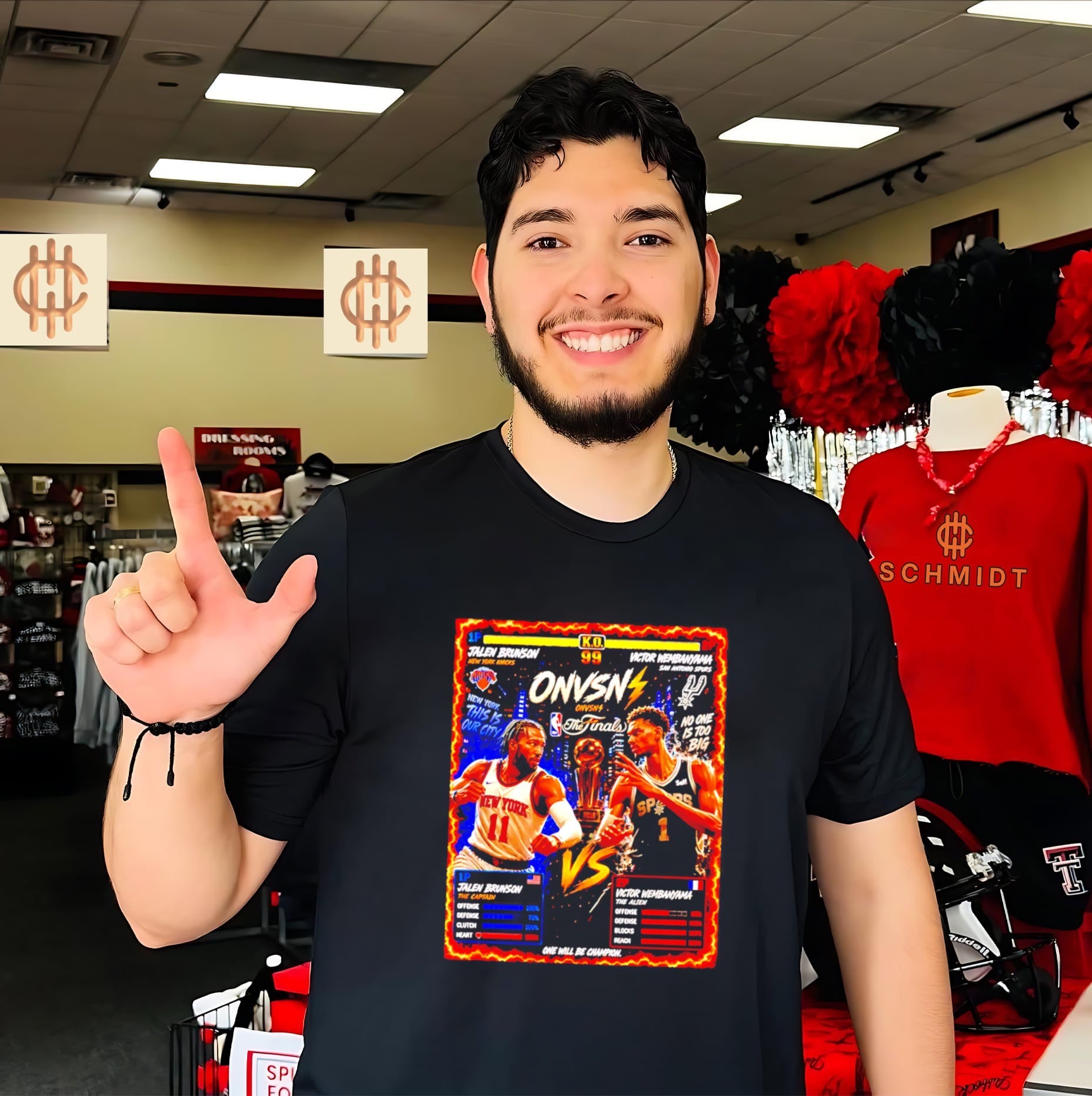 Jalen Brunson New York Knicks vs Victor Wembanyama San Antonio Spurs NBA Finals shirt