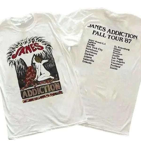 Jane's Addiction Fall Tour 87 Unisex Menswear T-Shirt Hoodie Sweatshirt | PrintMintTees.com