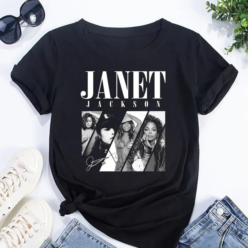 Janet Jackson Signature Shirt 90s Vintage Janet Jackson Shirt Janet Jackson Fan Shirt Janet Jackson Together Again 2024 Tour Shirt Fan Short Sleeve Shirt T-Shirts, Hoodie, Sweatshirt