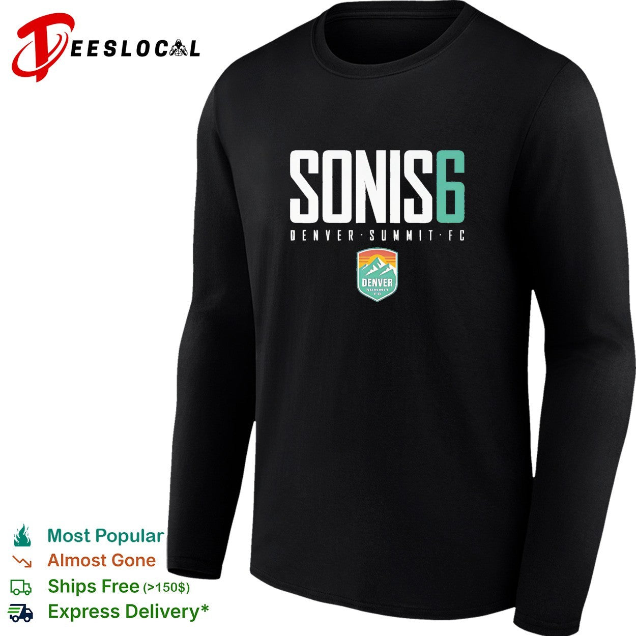 Janine Sonis 6 Denver Summit FC professional women’s soccer team shirt