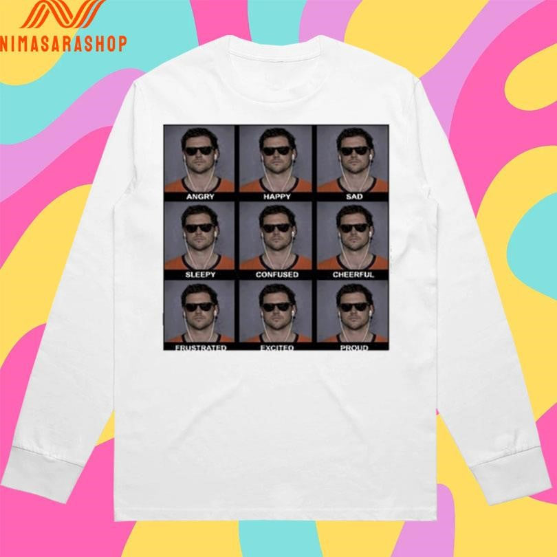 Jarrett Stidham Angry Happy Sad Sleepy Confused Cheerful Frustrated Excited Proud Emoji Shirts