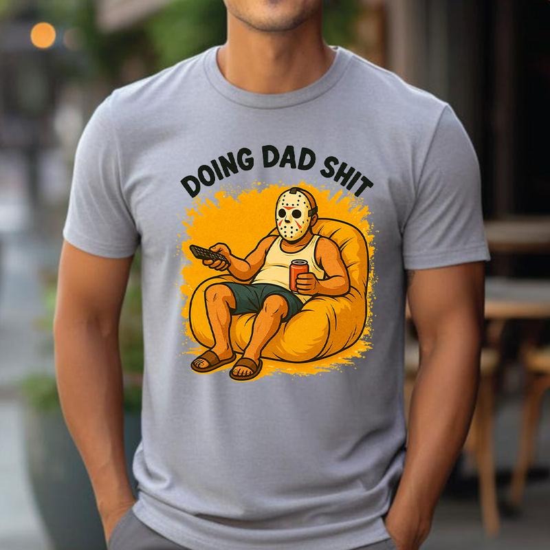 Jason Doing Dad Sht Shirts, Father's Day Shirts, Retro Dad Gift Shirt, Graphic Print Tee Hoodie Sweatshirt
