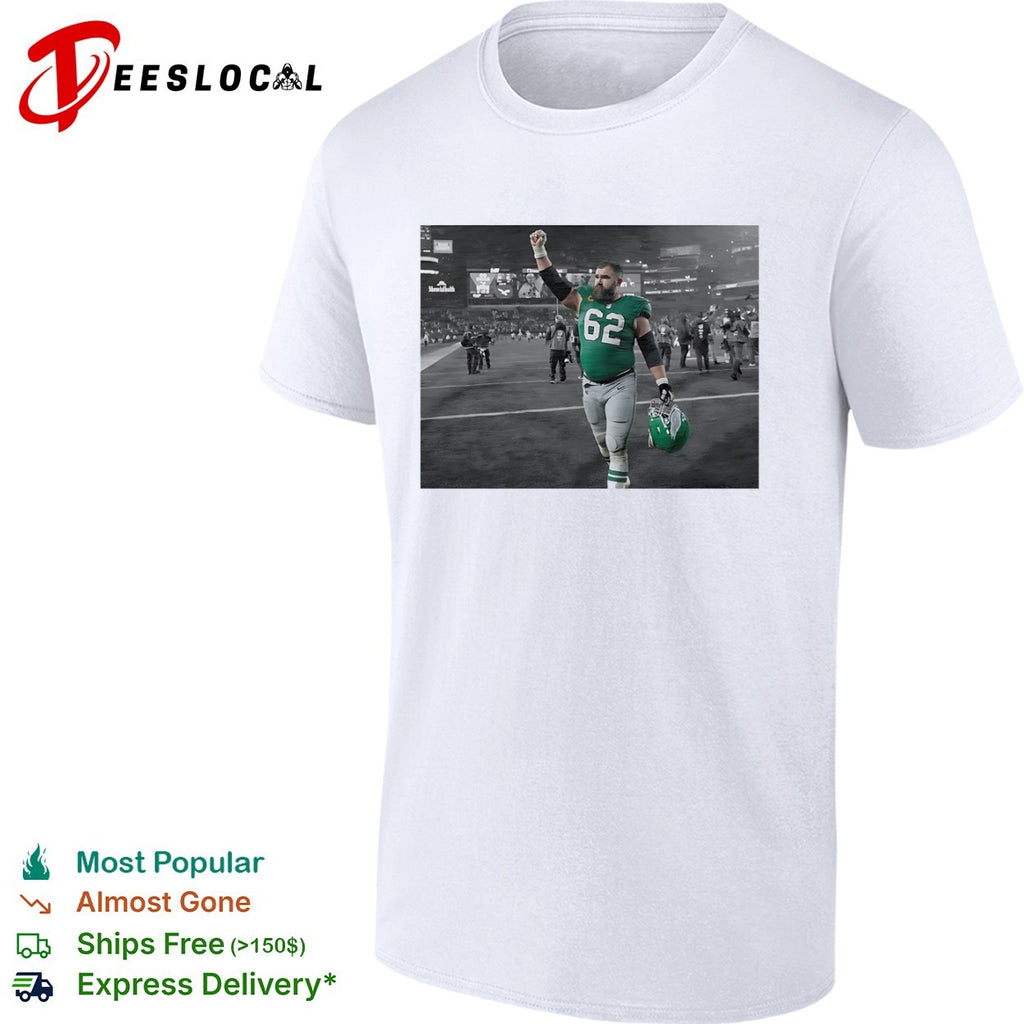 Jason Kelce Philadelphia Eagle raised fist shirt