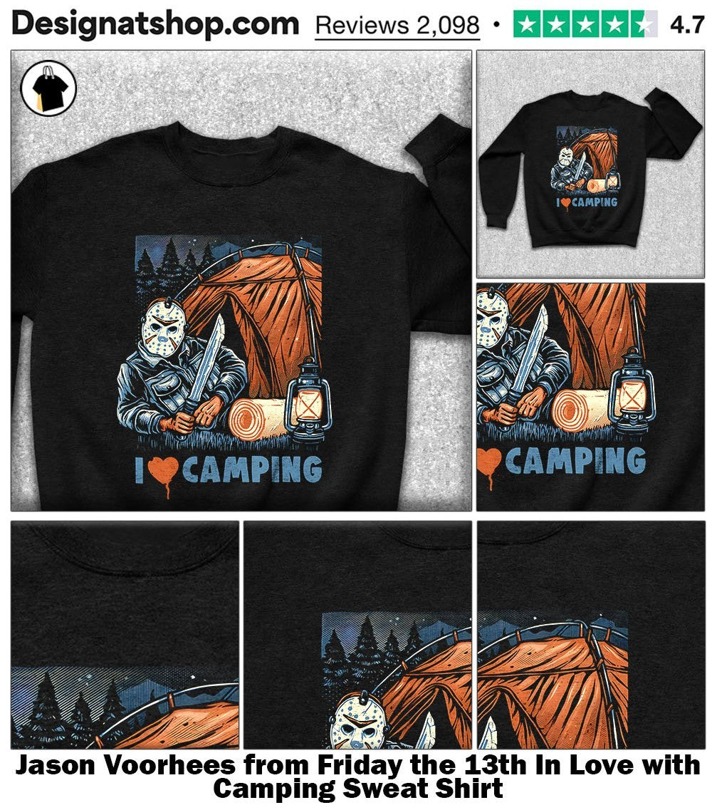 Jason Voorhees from Friday the 13th In Love with Camping shirt