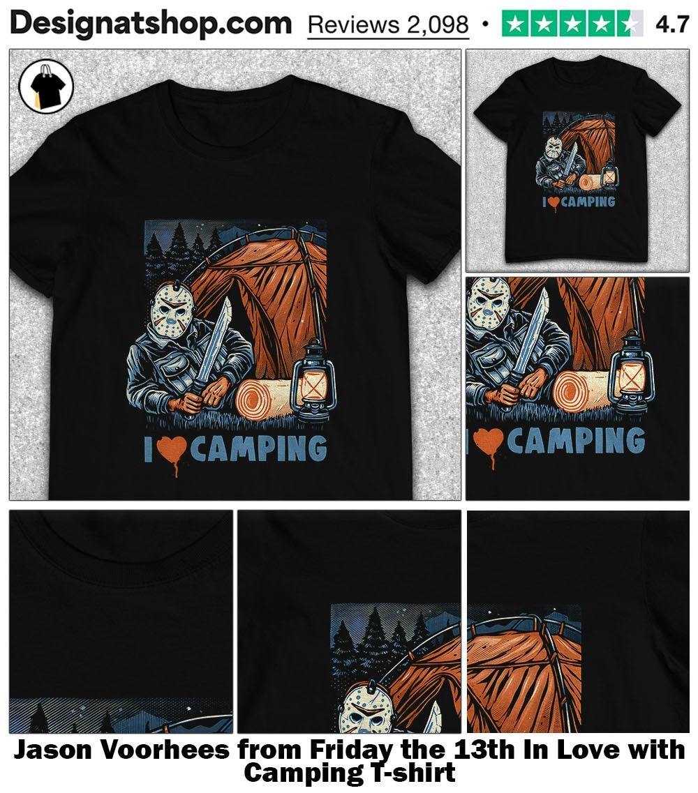 Jason Voorhees from Friday the 13th In Love with Camping shirt