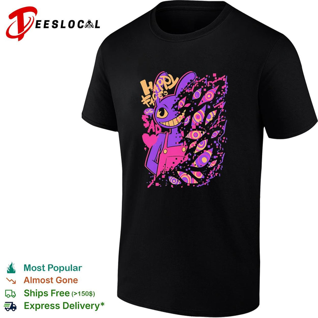 Jax from The Amazing Digital Circus Happy face with sad shirt