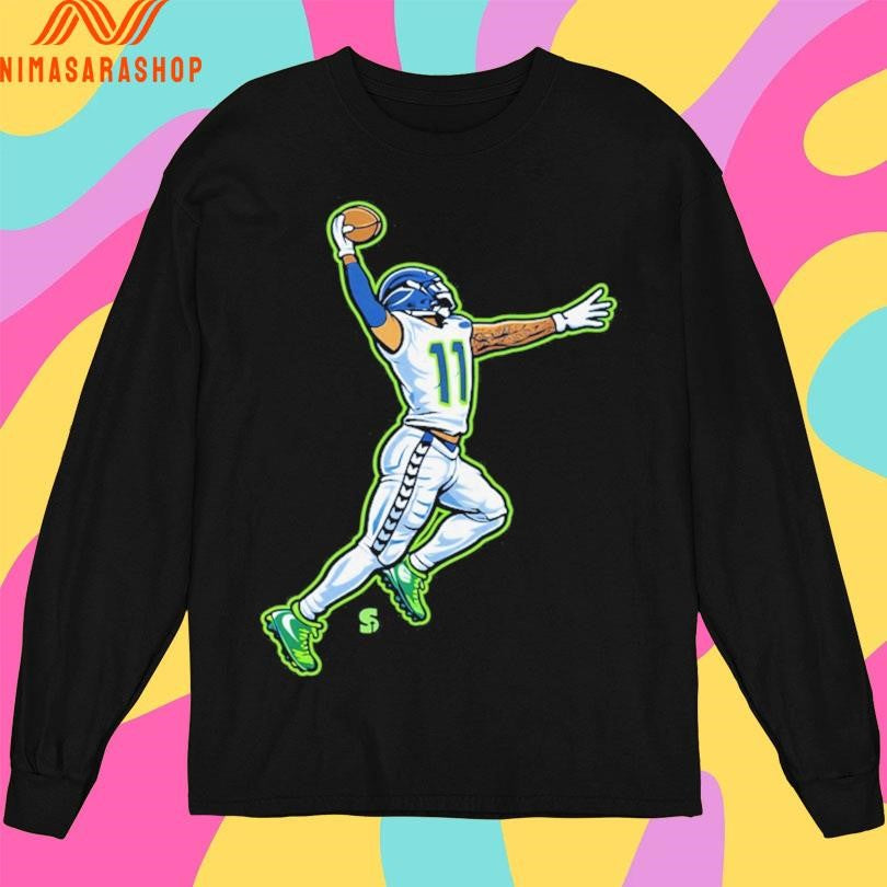 Jaxon Smith-Njigba Seahawks Slam Dunk Touchdown Celebration Shirts