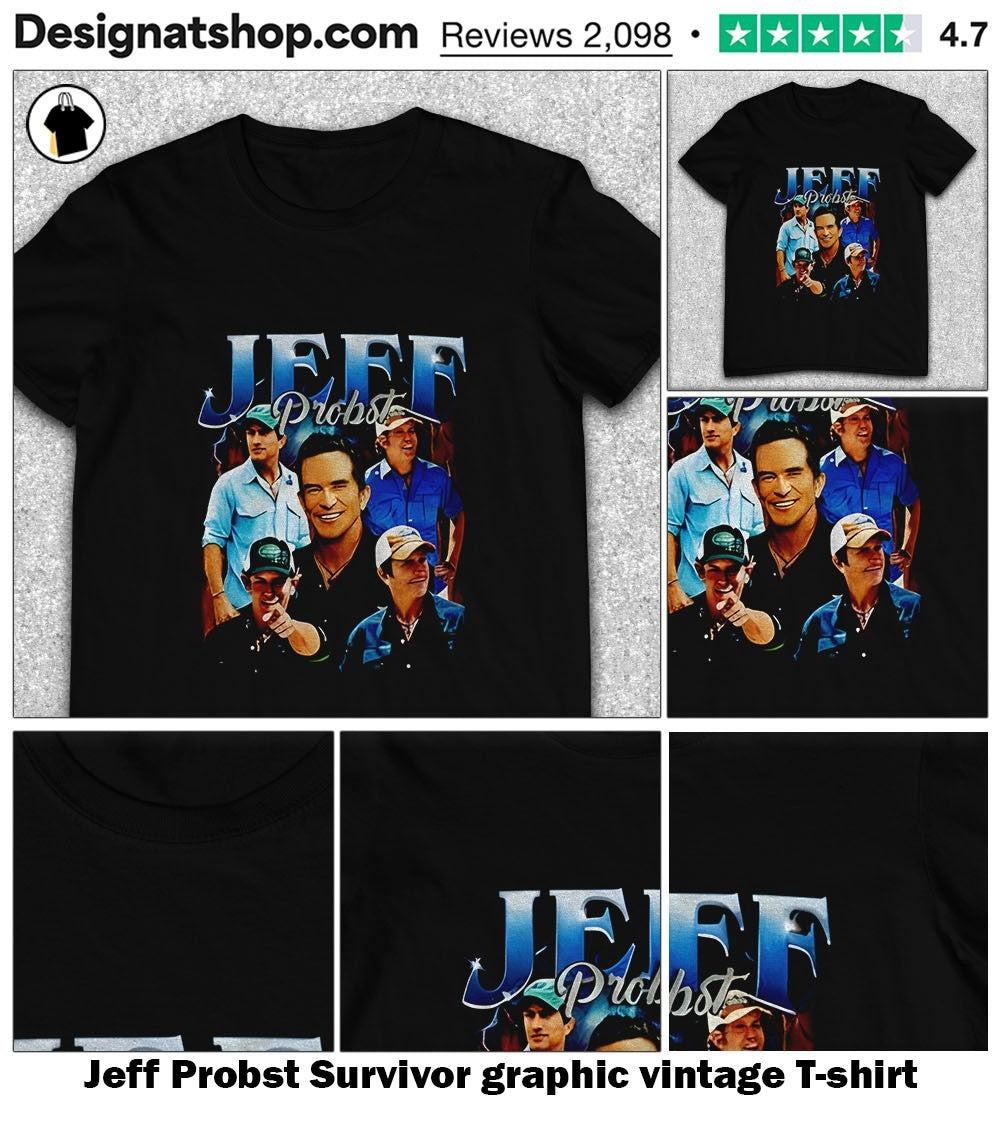 Jeff Probst Survivor graphic vintage shirt
