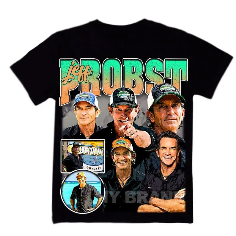 Jeff Probst T Shirt black Unisex Shirt Hoodie Sweatshirt Tank top, Long Sleeve | PrintMintTees.com