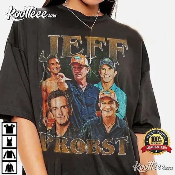 Jeff Probst Vintage 90s teeUnisex Shirt Hoodie Sweatshirt Tank top, Long Sleeve Cotton Womenswear. | PrintMintTees.com