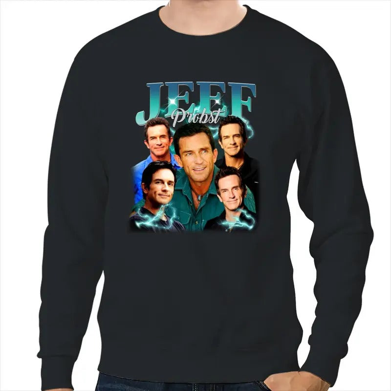 Jeff probst Vintage Washed Sweatshirt, Unisex Sweatshirt Unisex Shirt Hoodie Sweatshirt Tank top, Long Sleeve