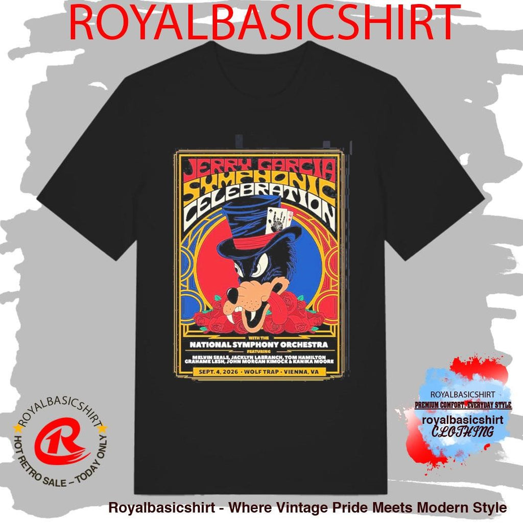 Jerry Garcia Symphonic Celebration With The National Symphony Orchestra In Vienna Virginia 2026 At Wolf Trap On September 4 2026 T-Shirt