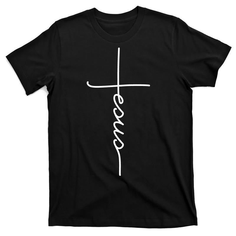 Jesus Christ Faith Christian Cross Logo T-Shirt Menswear Top Hoodie Sweatshirt | PrintMintTees.com